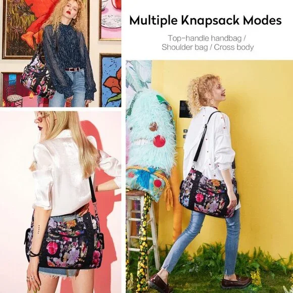 Elegant Hobo Handbag for Women - Spacious Washed PU Leather Shoulder Bag - Picture 2 of 6